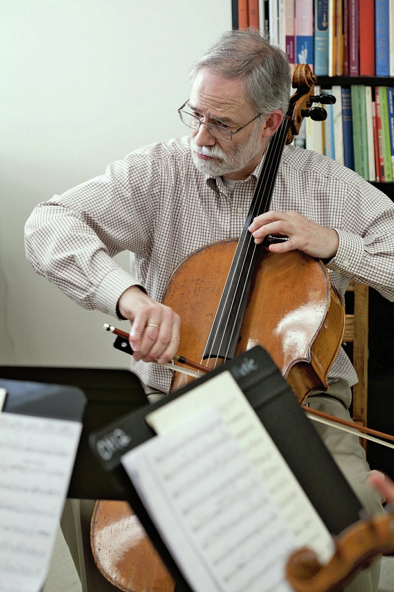 Courtesy Photo Cellist Stephen Gates will be honored at the final concert of the KUAF/Fulbright Summer Chamber Music Festival on June 5. He is retiring from the University of Arkansas after 42 years.