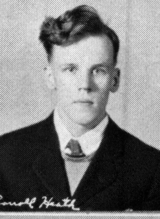 This 1940 Valley Bugle yearbook photo provided by the Gowanda Central School District in Gowanda, N.Y., shows World War II veteran Carroll Heath. More than 70 years after Heaths death, Alan Mesches is trying to fill in some of the blanks in a young mans short life that was full of them. 
