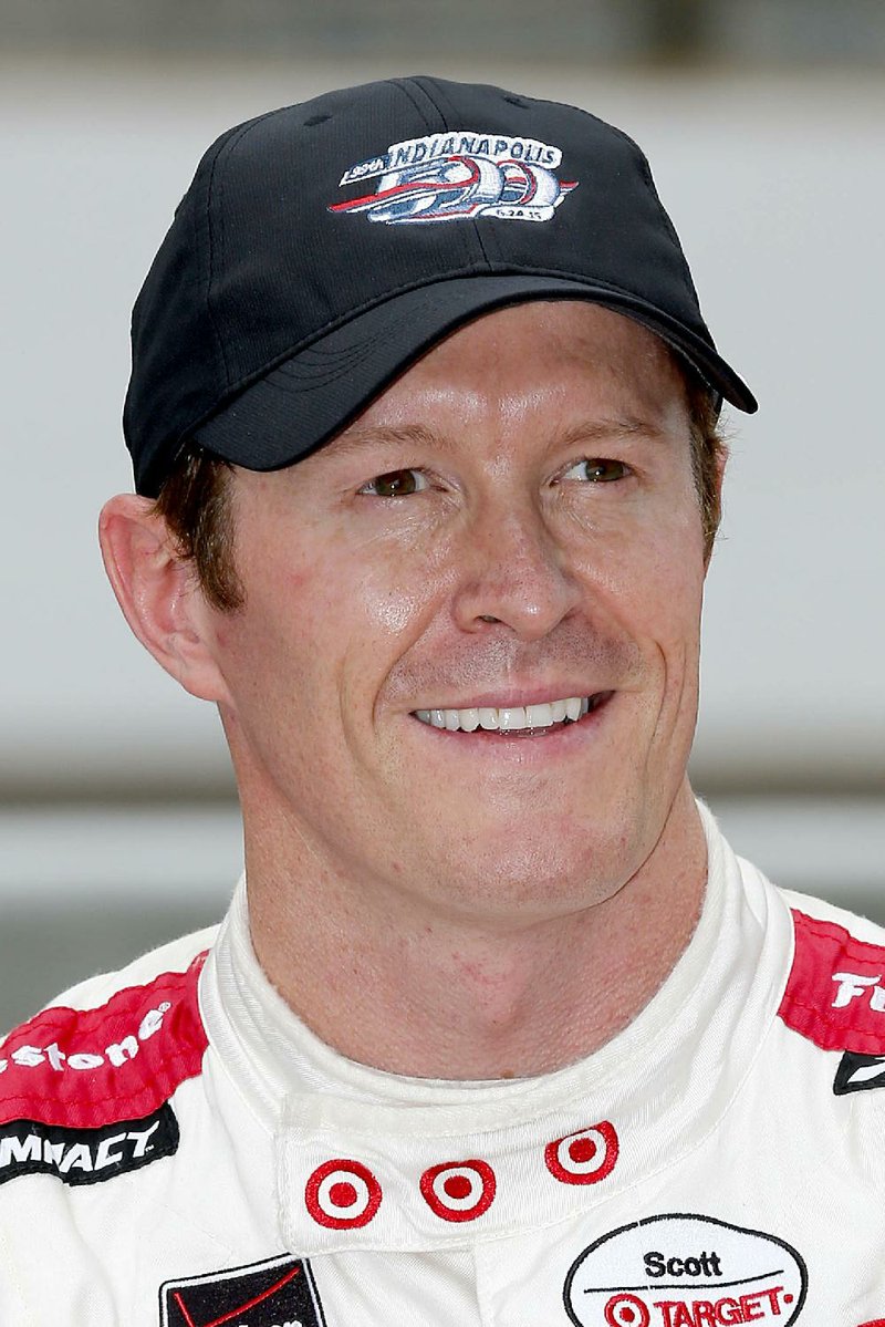 Scott Dixon, of New Zealand, poses for a photo after he qualified for the Indianapolis 500 auto race at Indianapolis Motor Speedway in Indianapolis, Saturday, May 16, 2015. 