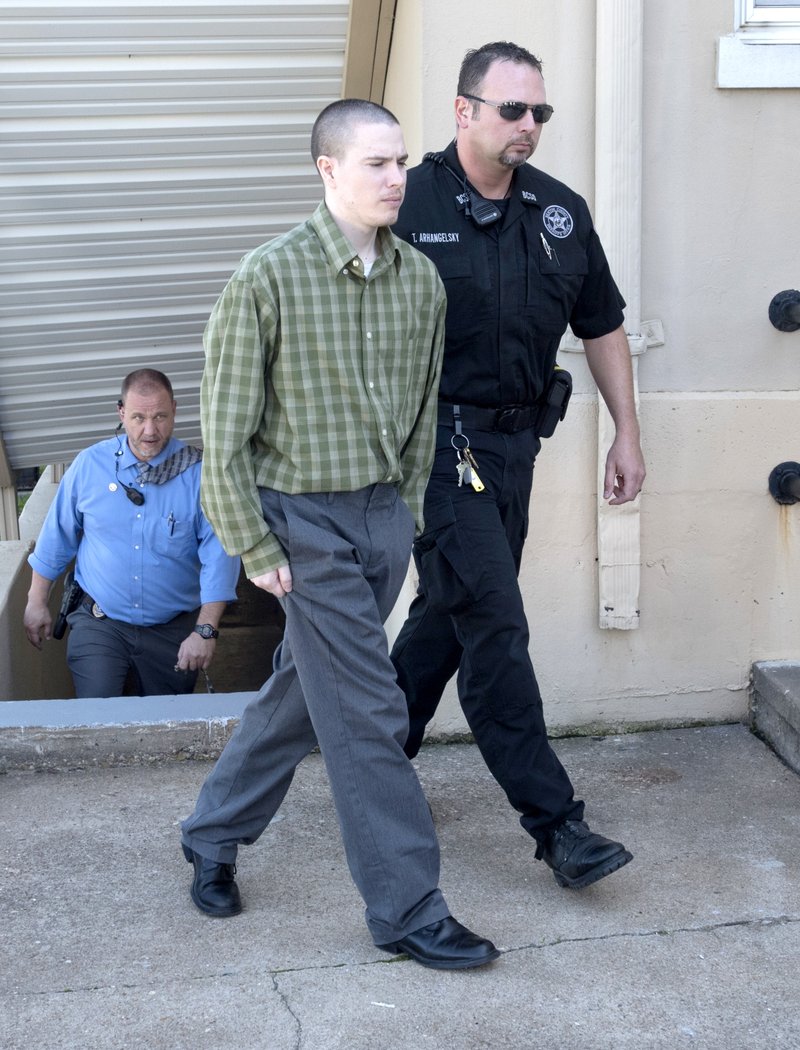  Zachary Holly is escorted out of the Benton County Court Annex on Tuesday by Sheriff's Office Deputy Ted Arhangelsky. Holly was found guilty in the 2012 murder of 6-year-old Jersey Bridgeman.