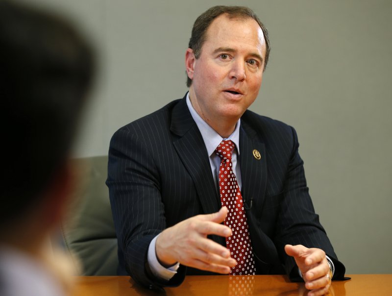  In this May 12, 2015 file photo, the ranking member on the House Intelligence Committee Rep. Adam Schiff, D-Calif., speaks during an interview with The Associated Press in Washington. 