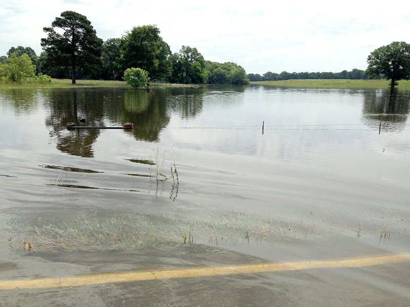 Flooded farmland like this has become an all-too-common sight this spring across many portions of Arkansas.