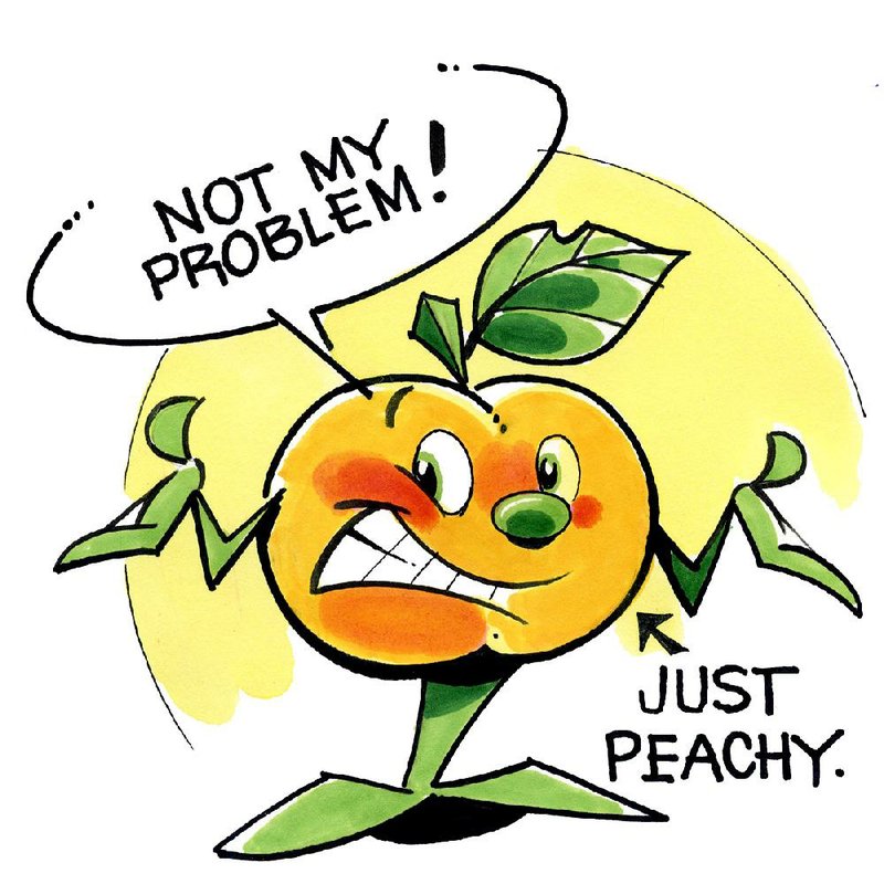 Arkansas Democrat-Gazette peach illustration. 