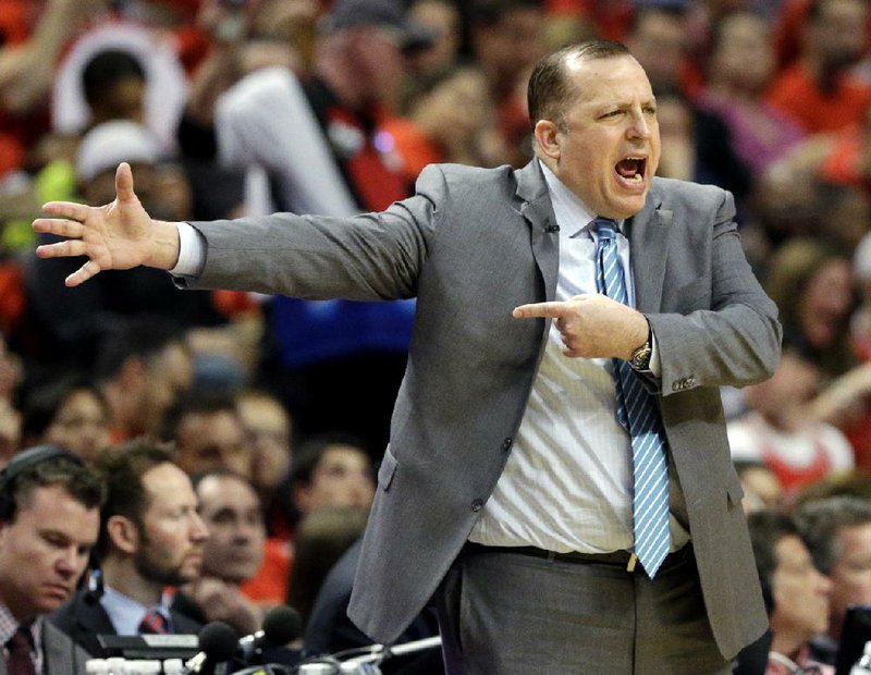 An ESPN.com writer said the Chicago Bulls firing Tom Thibodeau (shown) is a risky move for a team with a roster with little payroll flexibility and not many players with future potential. 