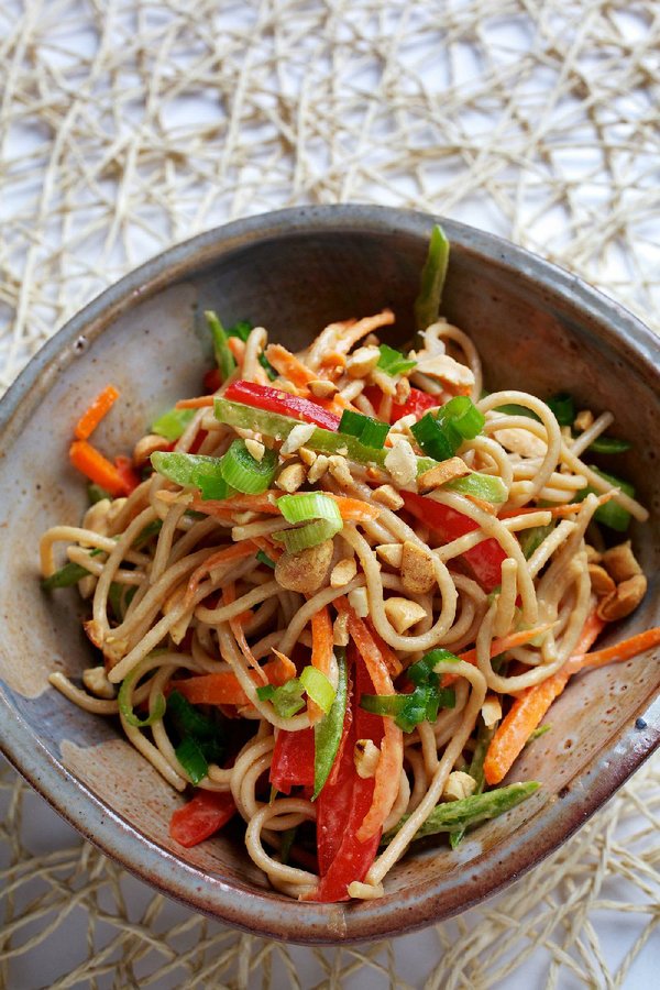 Asian noodle bowl simple, healthful