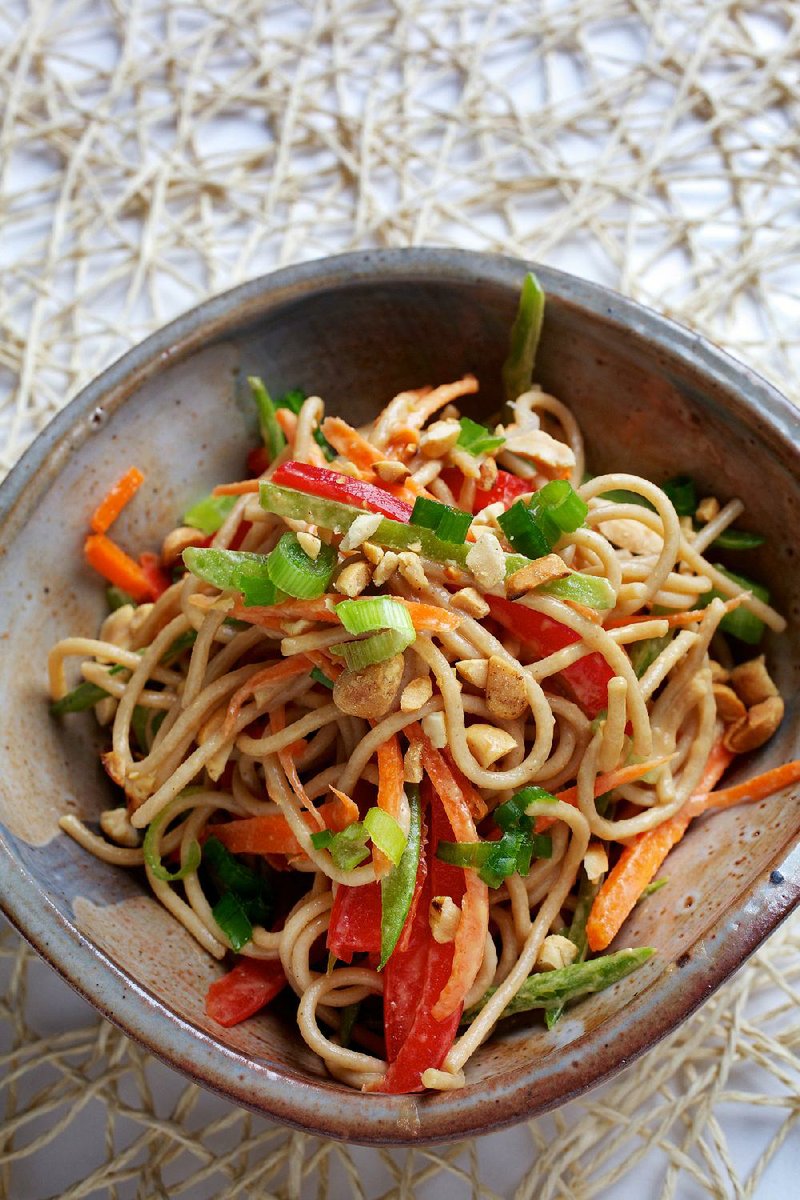 Asian Noodle Bowl With Peanut Dressing 