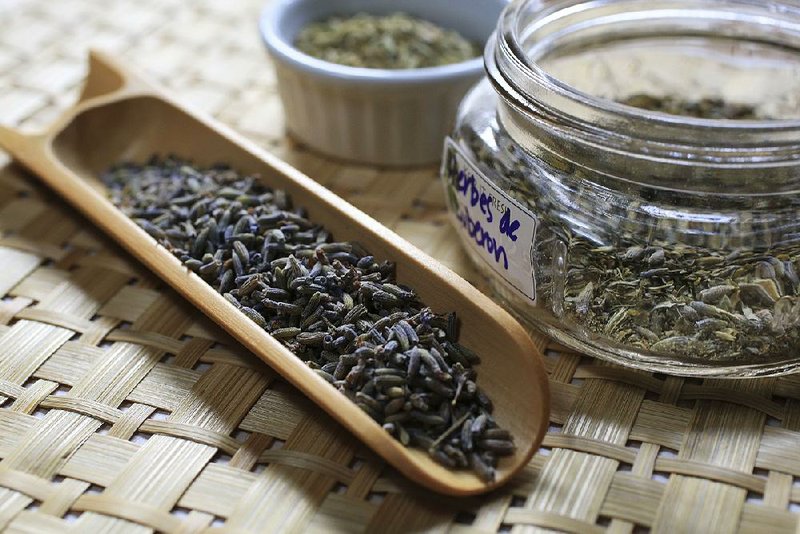 Herbes de Luberon Rub combines lavender flowers, fennel seed, basil, marjoram and salt. It is best used on duck or other strongly flavored poultry. 