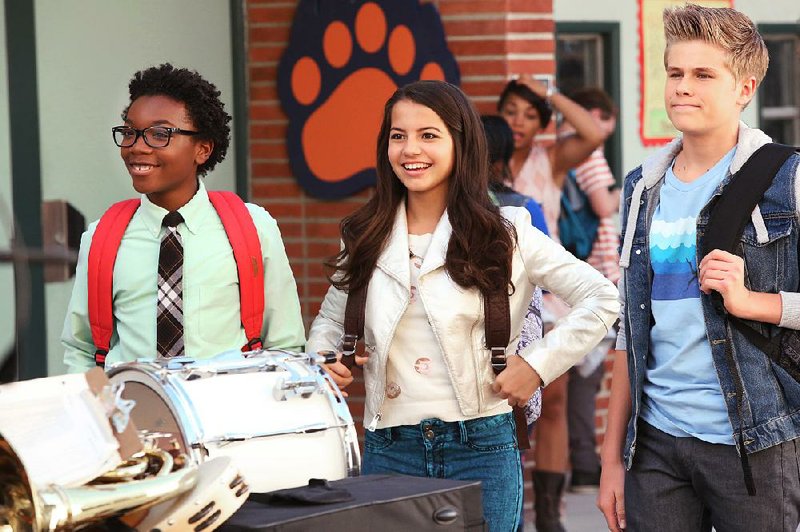 Nickelodeon’s new teen comedy 100 Things to Do Before High School stars (from left) Jaheem King Toombs, Isabela Moner and Owen Joyner.
