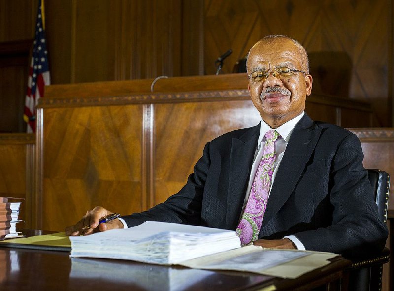 Eddie Walker Jr., attorney; Arkansas Bar Association's first African-American president; photographed on Wednesday, May 20, 2015, inside the Sebastian County Courthouse in Fort Smith.