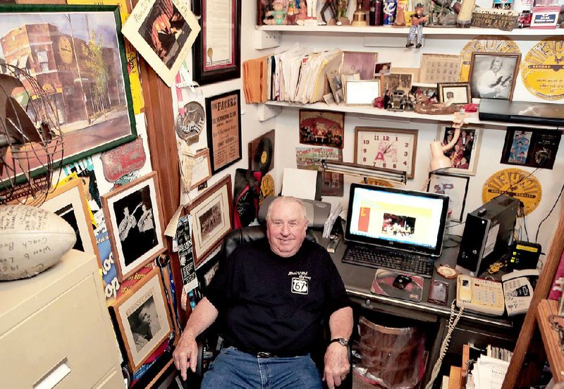 Bobby Crafford is the longtime drummer for Sonny Burgess and the Pacers. His favorite space is his office where he lines up all the dates for the band's performances.