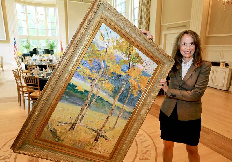 Artist Barry Thomas, whose painting of aspens hangs in the Mountain View home of his sister, state Sen. Missy Irvin, will create for auction a “live” painting during the Serving Up Solutions dinner June 25 at the Arkansas Governor’s Mansion. 