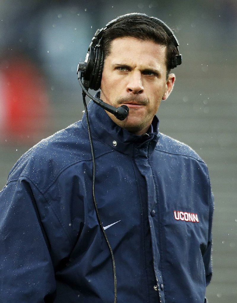 Connecticut coach Bob Diaco has created a trophy and a countdown clock for the Huskies’ game against Central Florida. Connecticut defeated Central Florida 37-29 last season. It was the Huskies’ only victory over an NCAA FBS opponent. 
