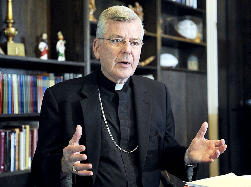 The archbishop of St. Paul and Minneapolis John Nienstedt is shown in this July 30, 2014, file photo.