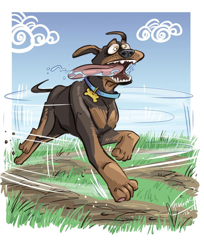 Arkansas Democrat-Gazette dog illustration.