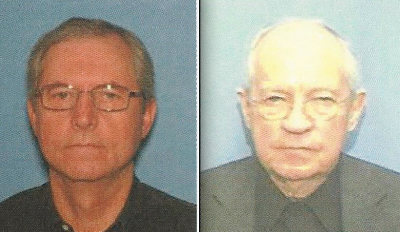 Arkansas Funeral Care co-owners Rodney Wood, 61, left, and LeRoy Wood, 86, are shown in these photographs released by the Jacksonville Police Department.