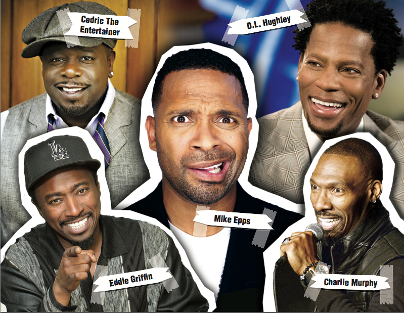 Cedric The Entertainer (shown), Mike Epps (shown), Eddie Griffin (shown), D.L. Hughley (shown), George Lopez and Charlie Murphy (shown)are coming together for a night of laughs with the Black and Brown Comedy Get Down, 8 p.m. Saturday at North Little Rock’s Verizon Arena