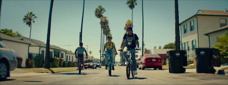 Malcolm (Shameik Moore), Diggy (Kiersey Clemons) and Jib (Tony Revolori) are ’90s-obsessed geeks who find themselves in over their heads in Dope.
