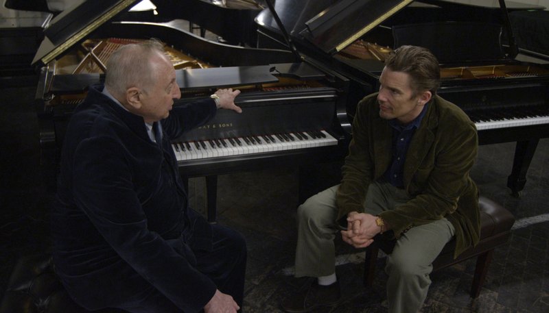 Piano virtuoso turned instructor Seymour Bernstein chats with filmmaker Ethan Hawke in the latter’s documentary Seymour: An Introduction.
