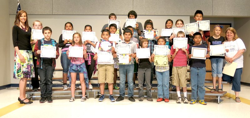 Photo by Mike Eckels The combined fifth-grade classes of Dorie DeZurik and Bobbi Turner received their certificates during the honor roll assembly in the cafeteria at Decatur Northside Elementary School May 28.