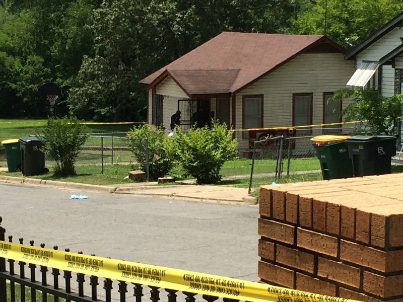 Little Rock police investigate a shooting in the 2900 block of Fulton Street on Wednesday, June 24, 2015. 
