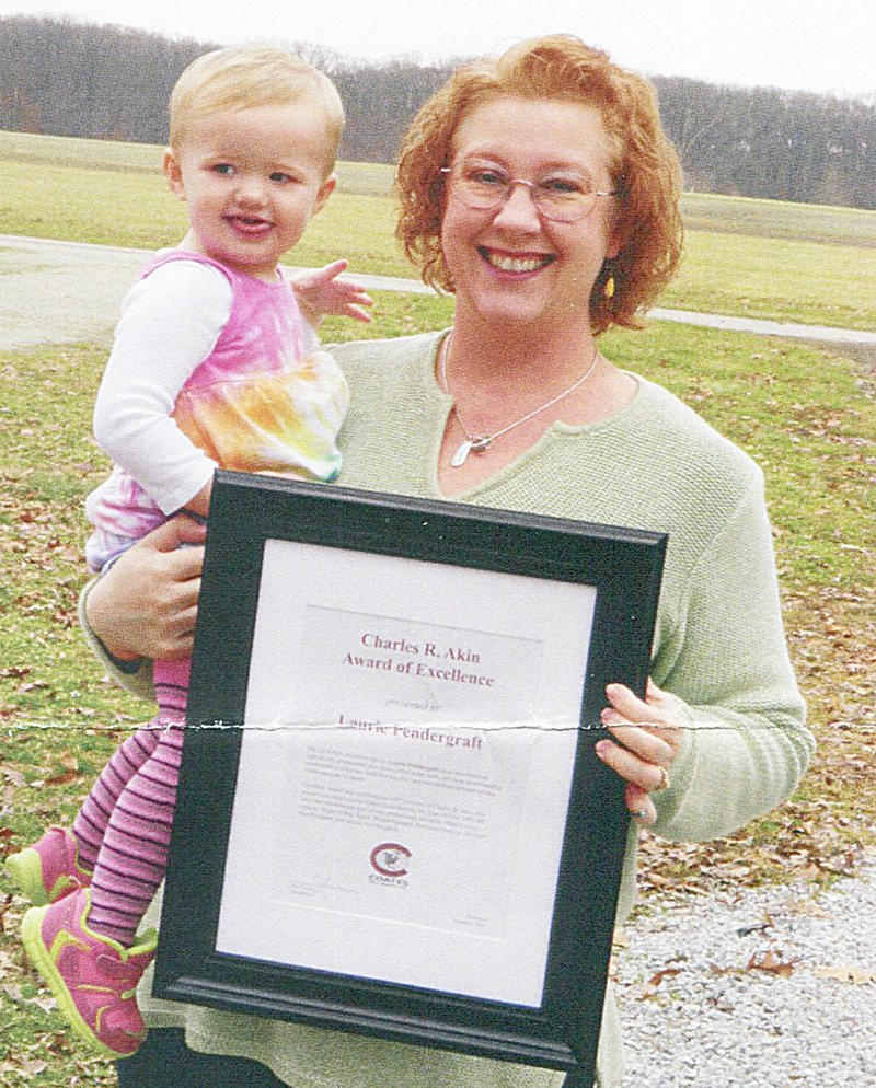 COURTESY PHOTO Laurie Pendergraft, Akin Award Honoree, and daughter Merle.
