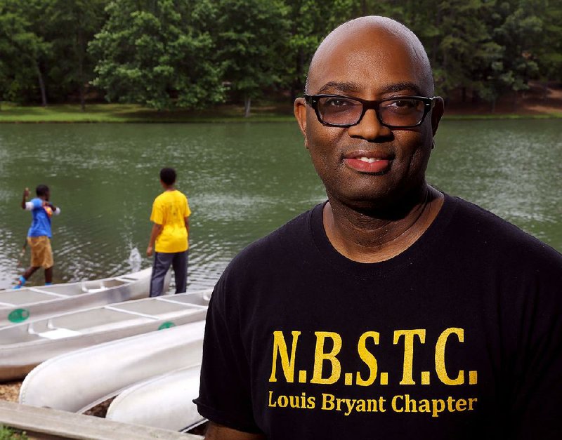 Jack Williams, coordinator of the Summer Boys Camp — sponsored by the Louis Bryant Chapter of the National Black State Troopers Coalition — says teamwork and discipline are some of the values taught campers, who range in age from 10 to 15. “[There’s] a lot of individualism in this world right now, so we’re trying to … bring teamwork back into things,” Williams says. “We’re trying to teach them teamwork and to trust each other.” 