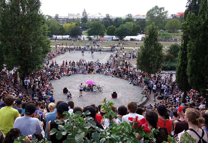 Wannabe vocalists can perform to a crowd at Berlin’s Wall Park, which has what must be the world’s largest karaoke stage.