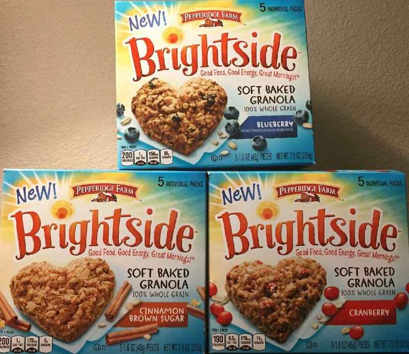 Boxes of Pepperidge Farm Brightside Soft-Baked Granola are shown.
