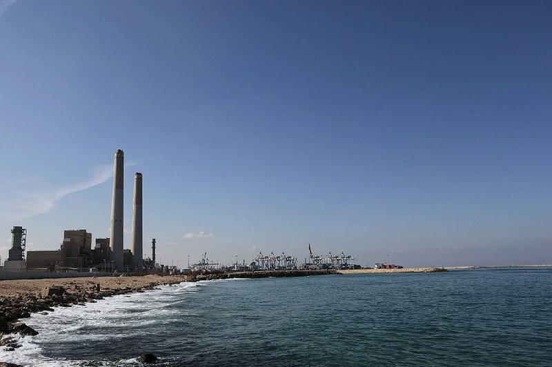 A general view of the Eshkol power station, the first in Israel to produce electricity from natural gas, in the coastal city of Ashdod, southern Israel.