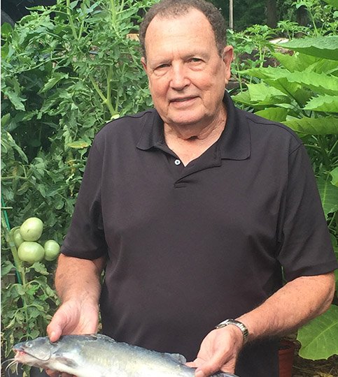 The Sentinel-Record/Submitted photo Thirteenth fish caught: Jimmy Webb, Sr., reeled in a $500 catfish on Lake Hamilton early Monday while fishing for bream behind his home on Marion Anderson Road. The $86,000 Hot Springs Fishing Challenge will end July 31 and has paid out $18,500, breaking 2014's record of $16,500.