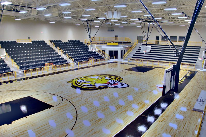 LYNN KUTTER ENTERPRISE-LEADER Prairie Grove&#8217;s new competitive basketball gym is virtually finished. Work continues on the 1,400 seat facility which is expected to be ready before the 2015-2016 school year begins in August.