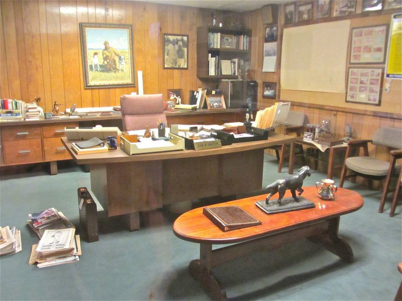 Displayed at the Walmart Museum in downtown Bentonville is the office of Sam Walton as it looked before his death in 1992. 