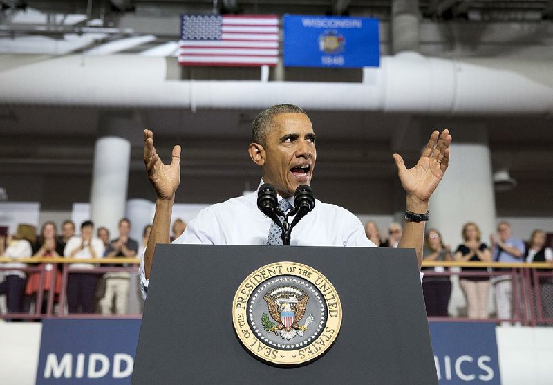 Speaking Thursday at the University of Wisconsin at La Crosse, President Barack Obama said his administration is focusing on ways to give the middle class a hand. 
