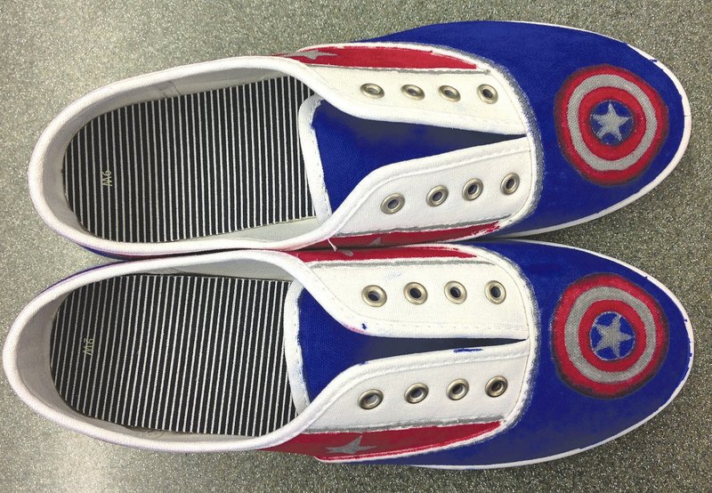 Color and create Captain America canvas shoes — or shoes honoring any another superhero — Wednesday at the Springdale Public Library. Superhero Sharpie Shoes, a program for teens, starts at 12:30 p.m.