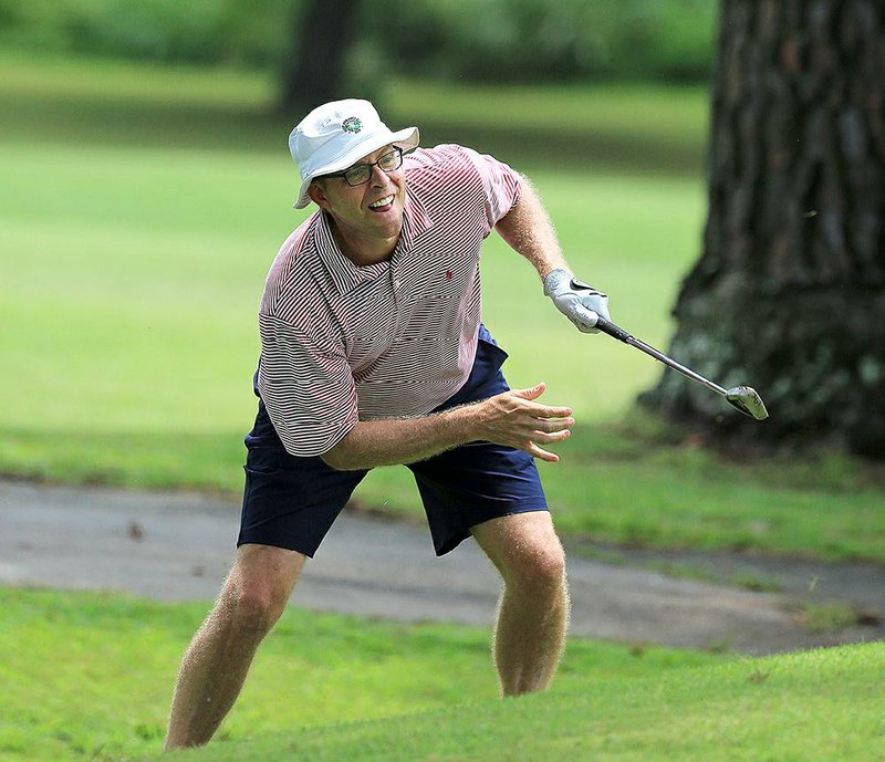 Chris Jenkins shot a first-round 60 and shares the lead with Ryan Turner and Tyler Reynolds at the Fourth of July Classic at War Memorial Golf Course in Little Rock.