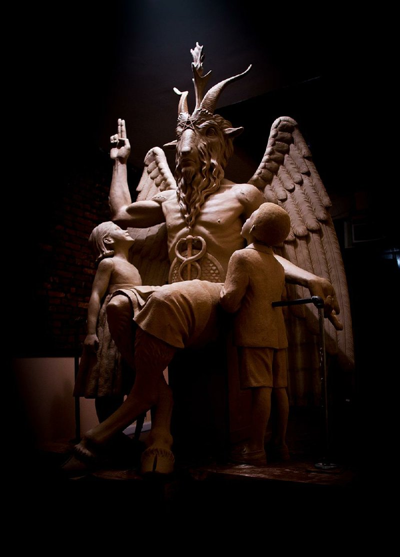 Officials with The Satanic Temple say they hope to install this statue on the grounds of the Arkansas Capitol.