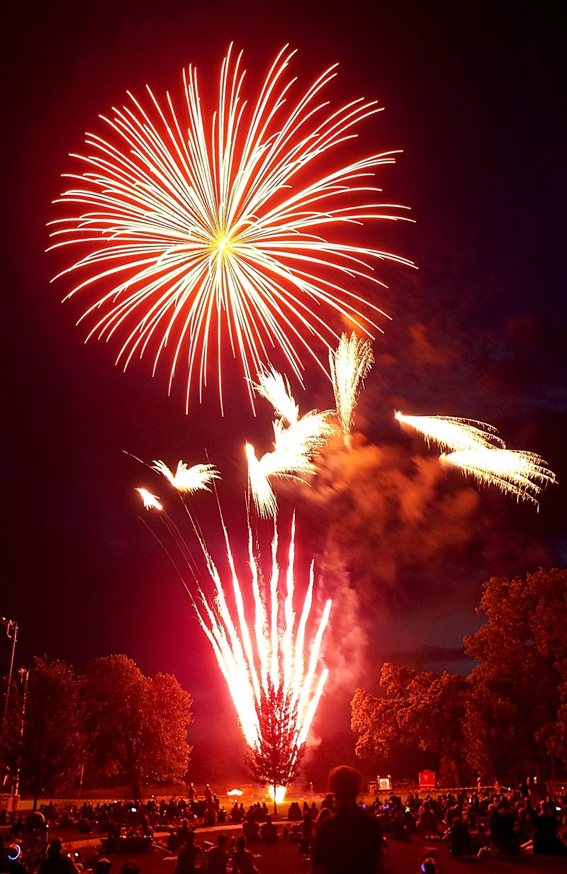 Photo by Randy Moll Visitors to the Gentry City Park on July 4th enjoyed a spectacular display of fireworks at the city&#8217;s annual freedom festival.