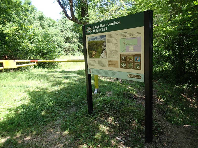 NWA Democrat-Gazette/FLIP PUTTHOFF A kiosk at the trailhead has a map and information about the McIlroy Madison County Wildlife Management Area.