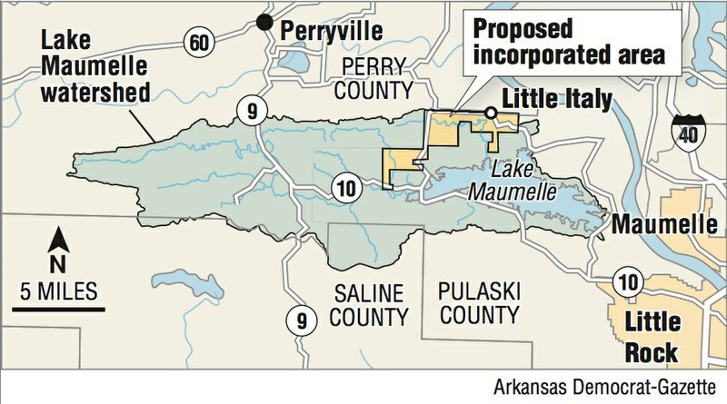 A map shows the proposed incorporated area for Little Italy.