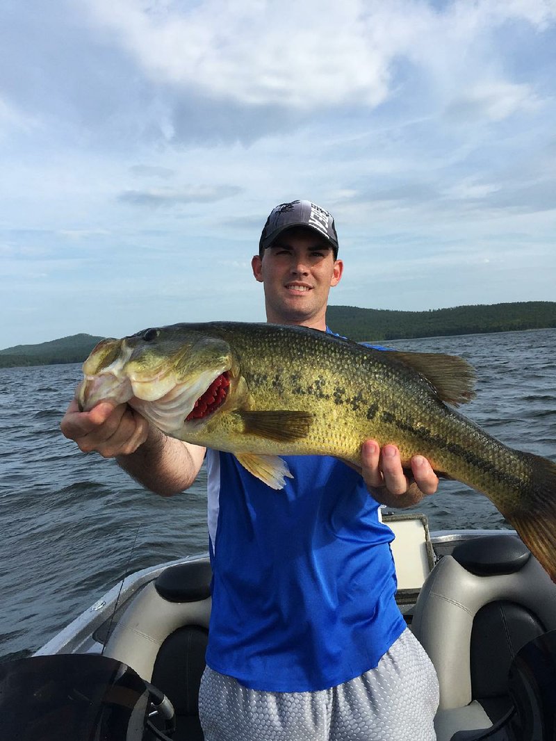 Bass fishing is excellent at Lake Maumelle, as evidenced by this 7½-pounder Matt Hedrick caught July 2.