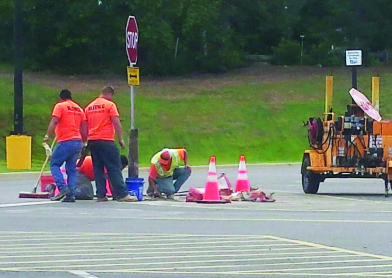 New stop sign at Walmart