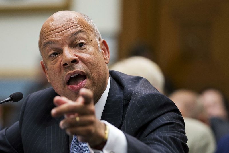 Homeland Security Secretary Jeh Johnson testifies on Capitol Hill in Washington on Tuesday before the House Judiciary Committee hearing to examine the Department of Homeland Security’s enforcement of immigration laws. 