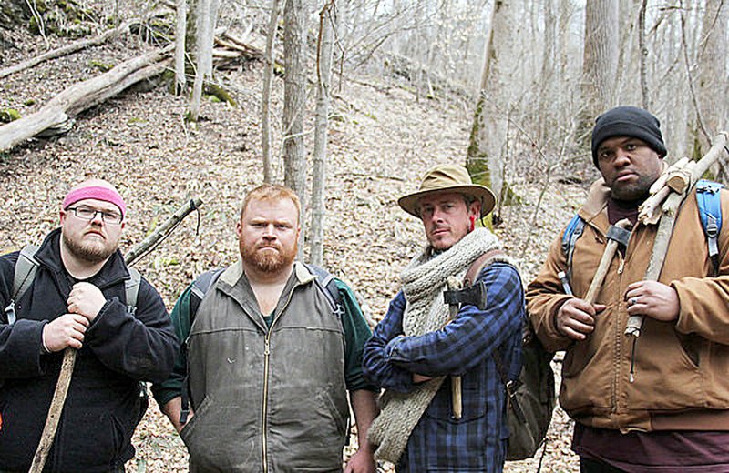 Photograph by The Weather Channel From left, &#8220;Fat Guys in the Woods&#8221; Jef Chenault, Bill Beyer, Creek Stewart and Ron Gamble spent five days in Kentucky&#8217;s Cave Country.