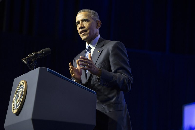 President Barack Obama speaks at the NAACP's 106th national convention at the Philadelphia Convention Center, on Tuesday, July 14, 2015, in Philadelphia.