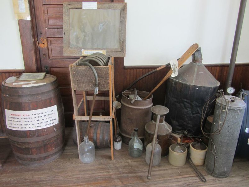 Exhibits at the Carroll County Heritage Center include a moonshiner’s whiskey still confiscated by lawmen in 1969. 