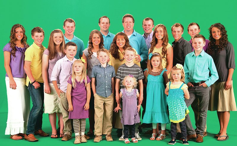 The Duggar family, the stars of the TLC reality show "19 Kids and Counting," are shown in this undated publicity photo. 
