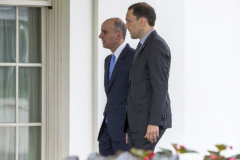 Saudi Foreign Minister Adel al-Jubeir (left) arrives Friday at the White House for a meeting with President Barack Obama about the Iran nuclear deal. 