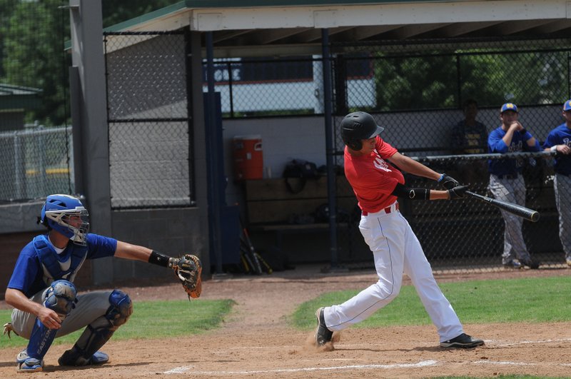 Ryan Taylor hits a double Friday for the Northwest All-Stars during their game against Mississippi.