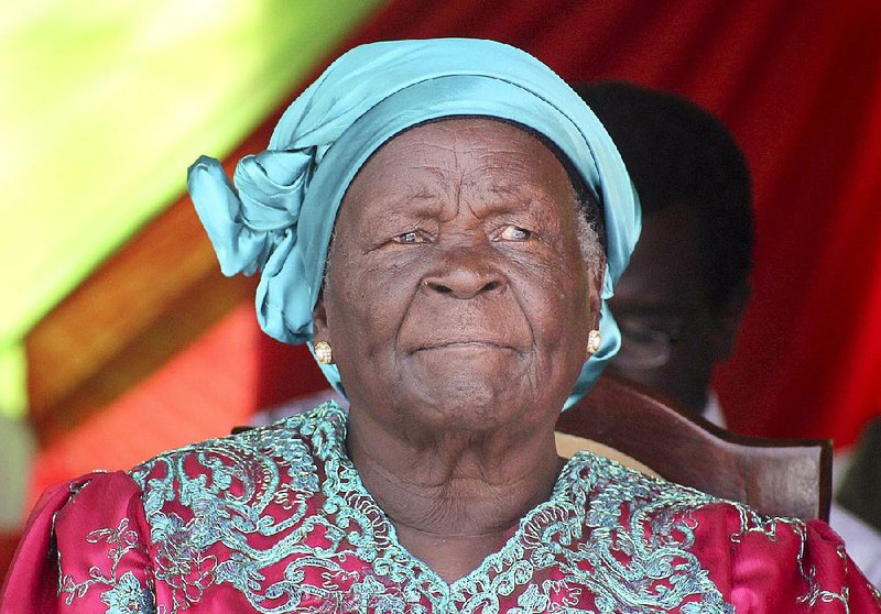 Sarah Obama, President Barack Obama’s step-grandmother, attends a groundbreaking Saturday for her Mama Sarah Obama Foundation charity in her hometown of Kogelo, Kenya. Of a possible visit by the president to her village, she said, “Obama is coming as guest of the state and to see people of Kenya, not me.”