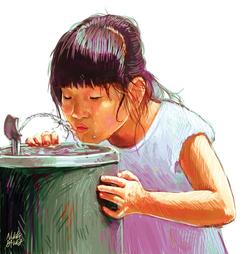 Arkansas Democrat-Gazette dehydration illustration.